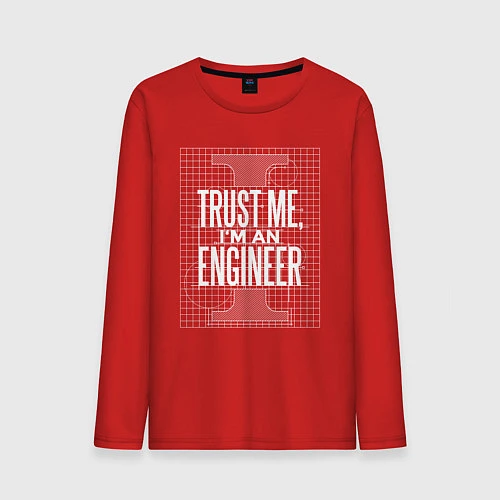Мужской лонгслив I'm an Engineer / Красный – фото 1