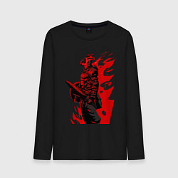 Лонгслив хлопковый мужской Убийца гоблинов, цвет: черный