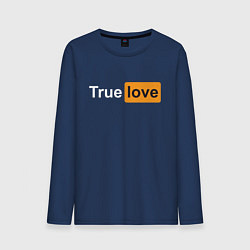 Лонгслив хлопковый мужской True Love, цвет: тёмно-синий