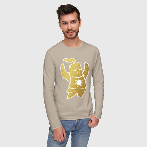 Мужской лонгслив Praise the Sun! / Миндальный – фото 3