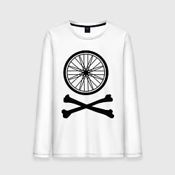 Лонгслив хлопковый мужской Bicycle, цвет: белый
