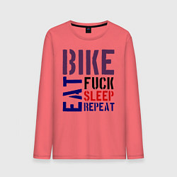 Мужской лонгслив Bike eat sleep repeat