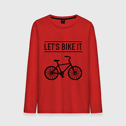 Лонгслив хлопковый мужской Lets bike it, цвет: красный