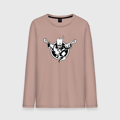 Мужской лонгслив Thunderdome logo / Пыльно-розовый – фото 1
