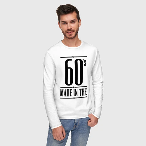 Мужской лонгслив Made in the 60s / Белый – фото 3