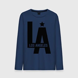 Лонгслив хлопковый мужской Los Angeles Star, цвет: тёмно-синий