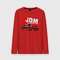 Лонгслив хлопковый мужской JDM Culture, цвет: красный