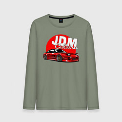 Лонгслив хлопковый мужской JDM Culture, цвет: авокадо