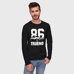 Лонгслив хлопковый мужской TRUENO 86, цвет: черный — фото 2
