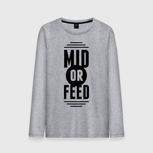 Мужской лонгслив Mid or feed / Меланж – фото 1