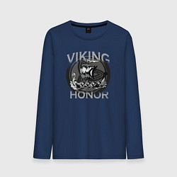 Лонгслив хлопковый мужской Viking Honor, цвет: тёмно-синий