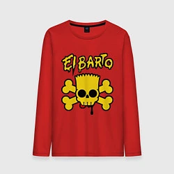 Лонгслив хлопковый мужской El Barto, цвет: красный