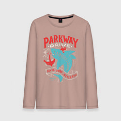 Лонгслив хлопковый мужской Parkway Drive: Unbreakable, цвет: пыльно-розовый