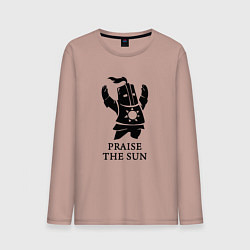 Лонгслив хлопковый мужской Praise the Sun, цвет: пыльно-розовый