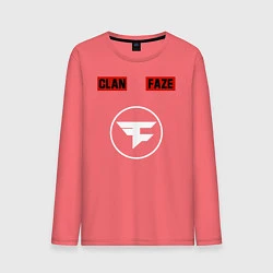 Лонгслив хлопковый мужской FAZE CLAN, цвет: коралловый