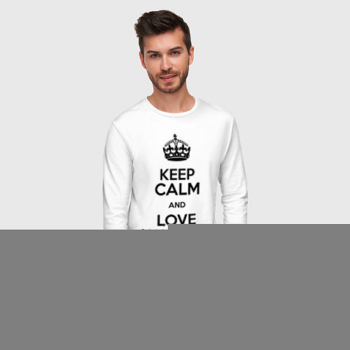 Мужской лонгслив Keep Calm & Love Liam Payne / Белый – фото 3