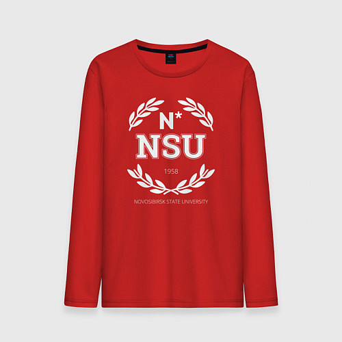 Мужской лонгслив NSU / Красный – фото 1