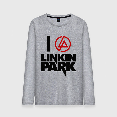 Мужской лонгслив I love Linkin Park / Меланж – фото 1
