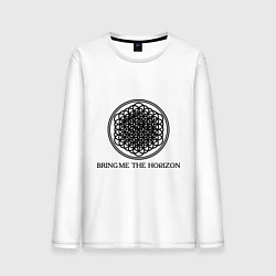 Лонгслив хлопковый мужской Bring me the horizon, цвет: белый