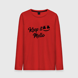 Лонгслив хлопковый мужской Keep it Mello, цвет: красный