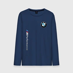 Лонгслив хлопковый мужской BMW M PREFORMANCE, цвет: тёмно-синий