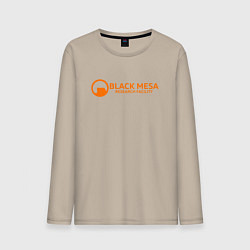 Лонгслив хлопковый мужской Black Mesa: Research Facility, цвет: миндальный