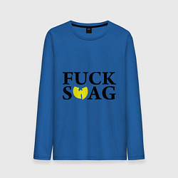 Лонгслив хлопковый мужской Fuck Wu-Tang SWAG цвета синий — фото 1