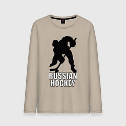 Мужской лонгслив Russian Black Hockey