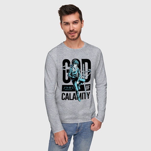 Мужской лонгслив God of Calamity / Меланж – фото 3