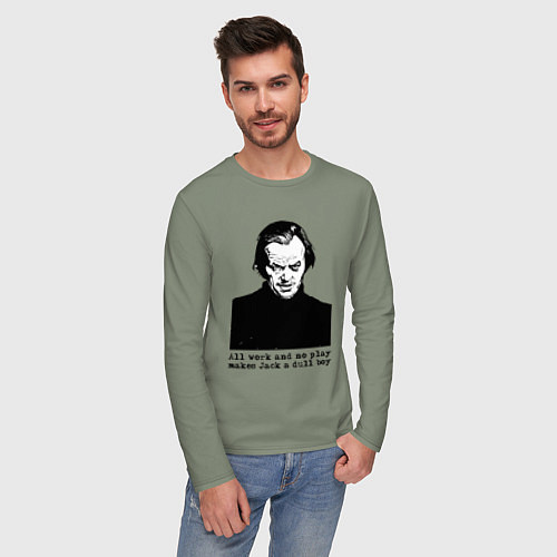 Мужской лонгслив Сияние - Джек Николсон / Авокадо – фото 3