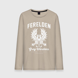 Лонгслив хлопковый мужской Dragon Age, цвет: миндальный