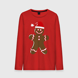 Лонгслив хлопковый мужской Печенька, цвет: красный