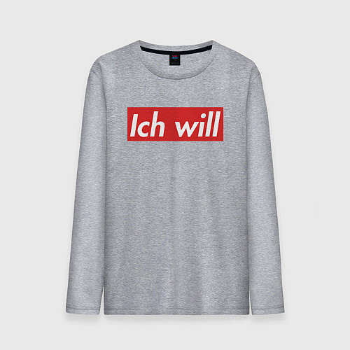 Мужской лонгслив Ich will / Меланж – фото 1