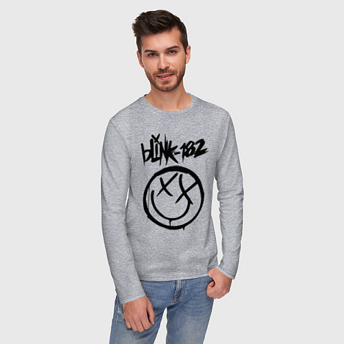 Мужской лонгслив BLINK-182 / Меланж – фото 3