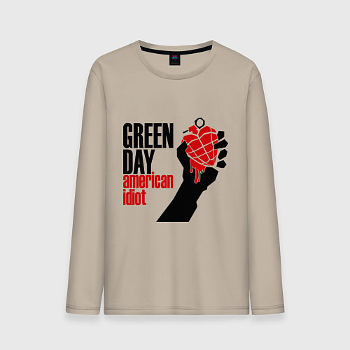 Мужской лонгслив Green Day: American idiot / Миндальный – фото 1