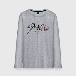 Лонгслив хлопковый мужской STRAY KIDS BANGCHAN, цвет: меланж