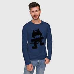 Лонгслив хлопковый мужской MONSTERCAT, цвет: тёмно-синий — фото 2