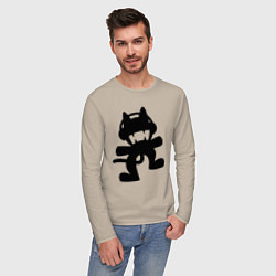Лонгслив хлопковый мужской MONSTERCAT, цвет: миндальный — фото 2