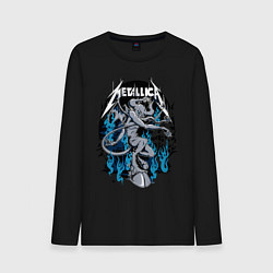 Лонгслив хлопковый мужской Metallica - серый черт, цвет: черный