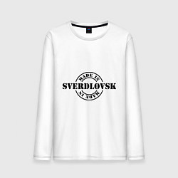 Лонгслив хлопковый мужской Made in Sverdlovsk, цвет: белый