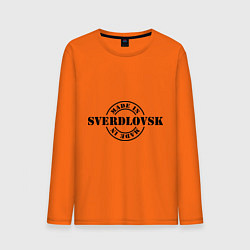 Лонгслив хлопковый мужской Made in Sverdlovsk цвета оранжевый — фото 1