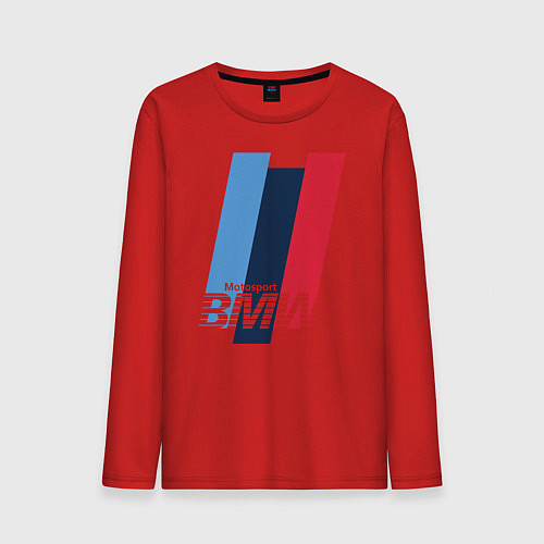 Мужской лонгслив BMW motosport / Красный – фото 1