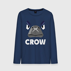 Лонгслив хлопковый мужской Brawl Stars CROW, цвет: тёмно-синий