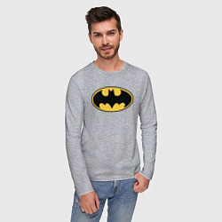 Лонгслив хлопковый мужской Batman, цвет: меланж — фото 2