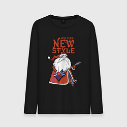 Лонгслив хлопковый мужской New Year - new style!, цвет: черный