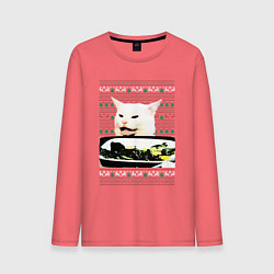 Мужской лонгслив Woman Yelling at a Cat