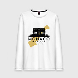 Лонгслив хлопковый мужской Монако, цвет: белый