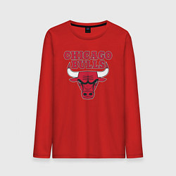 Лонгслив хлопковый мужской CHICAGO BULLS, цвет: красный