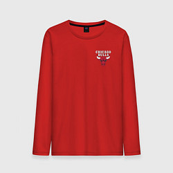 Лонгслив хлопковый мужской CHICAGO BULLS, цвет: красный