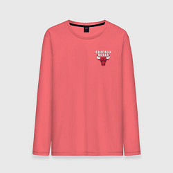 Лонгслив хлопковый мужской CHICAGO BULLS, цвет: коралловый